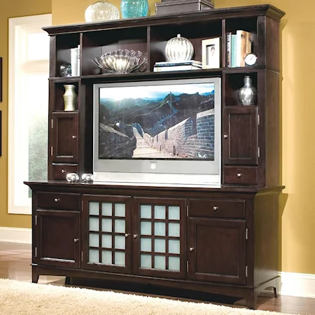 Entertainment Center with Frosted Glass Doors